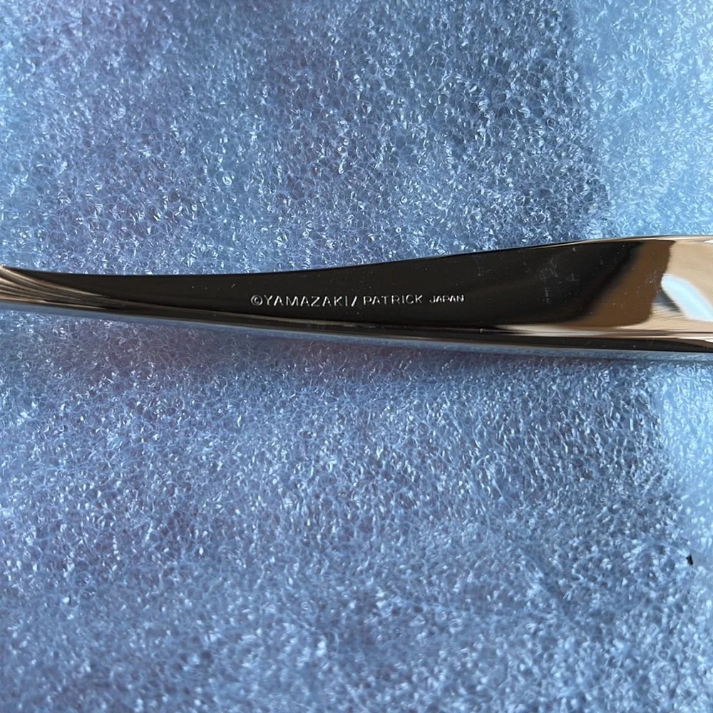 New Set of 4 Yamazaki Affair Gold Accent Oval Soup Spoons Made in Japan